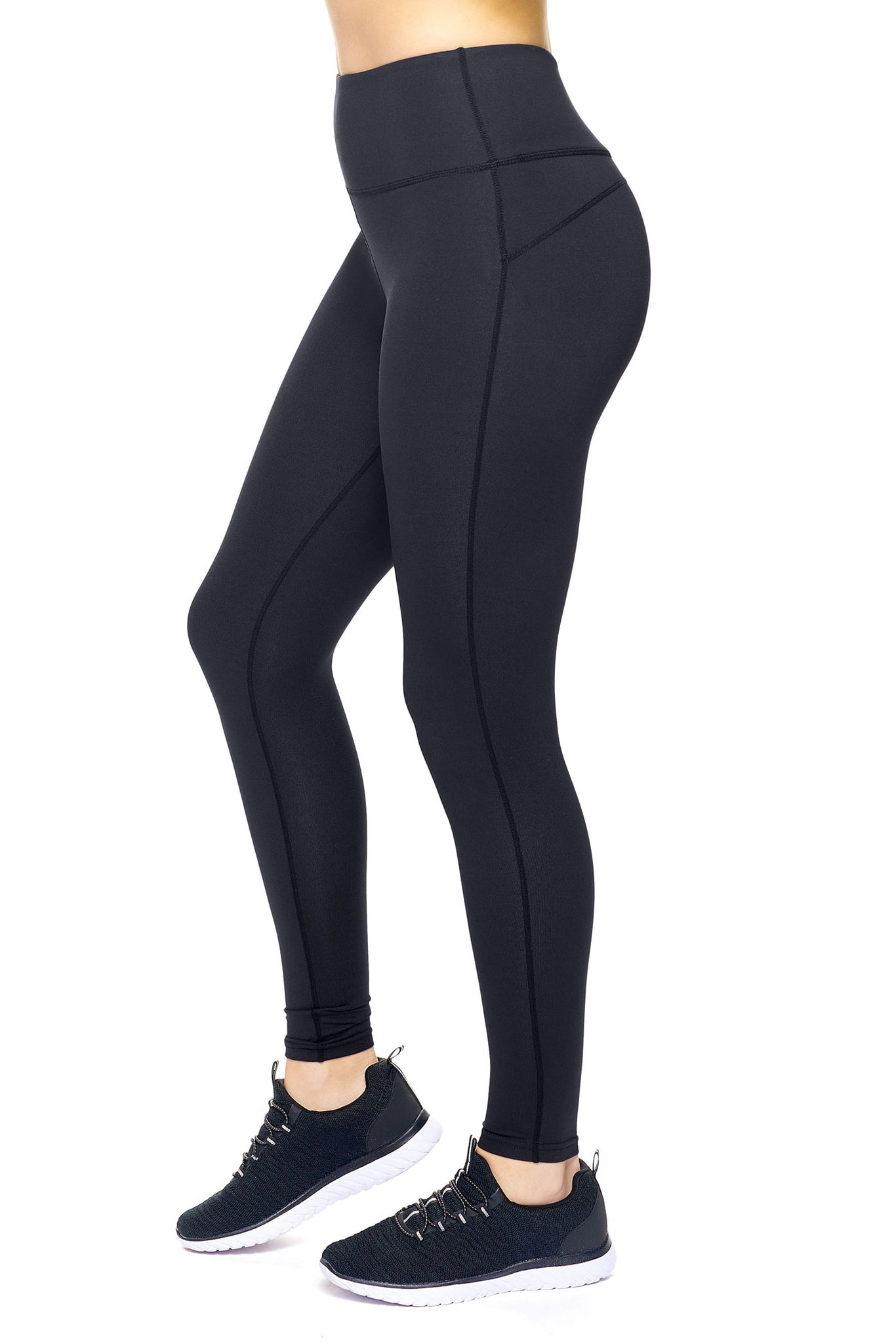 Solid, ankle length fitted activewear leggings with a high banded waist and  side ankle cross strap cutouts. Composition: 94% Polyester, 6% Spandex.  Pack Breakdown: 6pcs/pack. 1S: 2M: 2L: 1XL | 7301045 | Wholesale Fashion  Jewelry